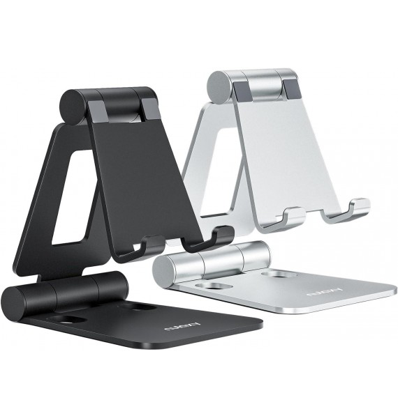 Nulaxy 2 Pack Dual Folding Cell Phone Stand, Fully Adjustable Foldable