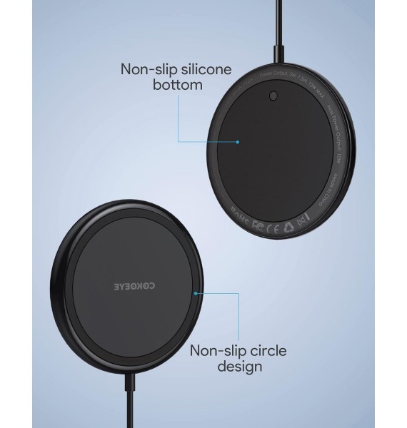 Wireless Charger, 15W Max Fast Wireless Charging Pad 2-Pack