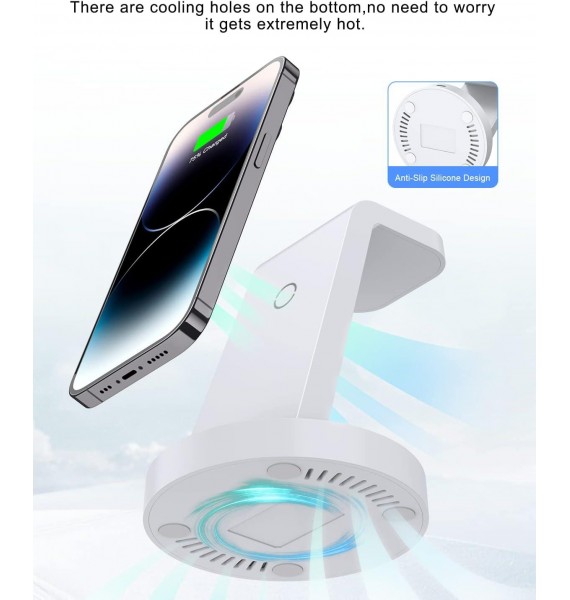 Wireless Charging Station, 3 in 1 Wireless Charger