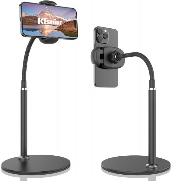 Cell Phone Stand, Adjustable Height & Angle Gooseneck Stand