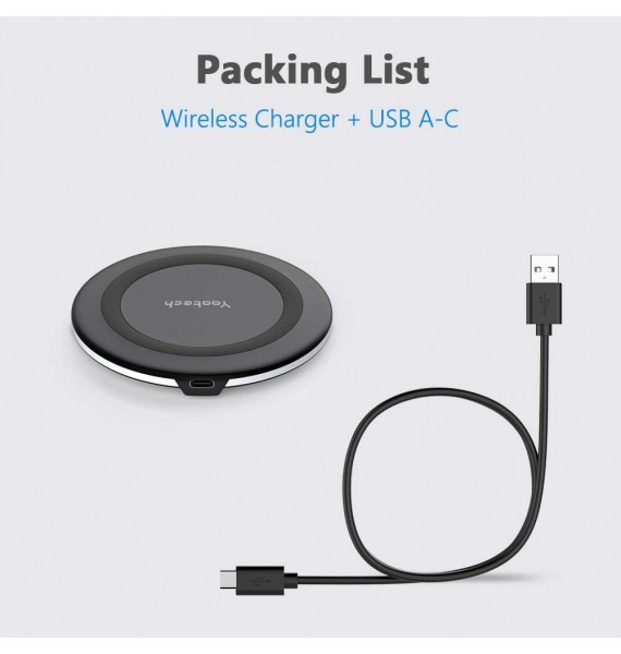 Yootech Wireless Charger,10W Max Fast Wireless Charging Pad
