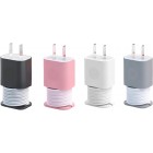 365Home 4-Pack 2 In 1 Silicone Charger Protector with Cord Wrap