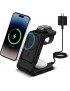 Smtcsl 3 in 1 Wireless Charging Station, Fast Charger Stand Compatible for iPhone/Apple Watch/Airpods