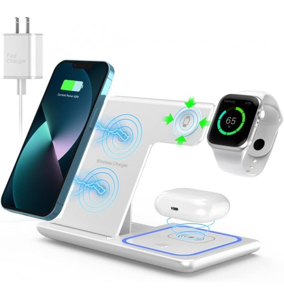 Wireless Charger,ANYLINCON 3 in 1 Wireless Charger Station