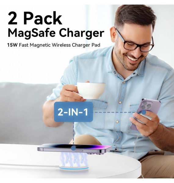 UMEIJA Wireless Charger, 2-Pack Magnetic Chargers