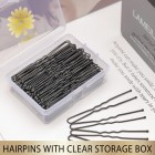 100PCS 2.4Inch U Shaped Hair Pins,Pain-Free U Pins for Buns With Box