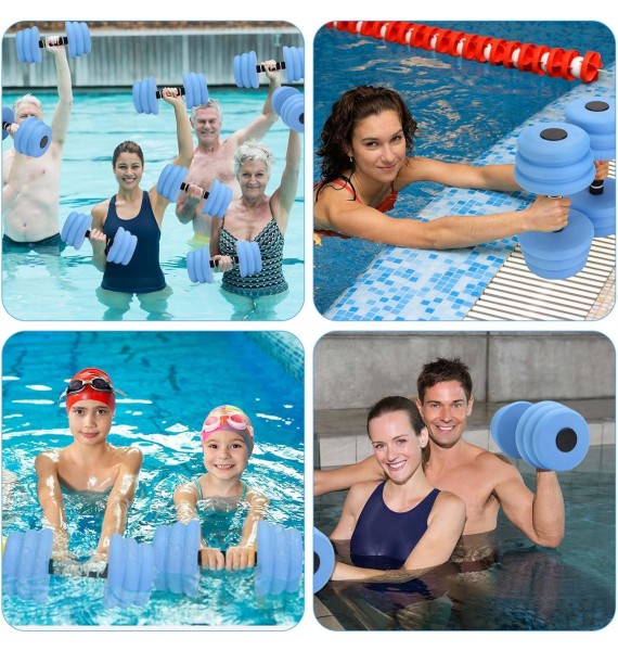 Water Dumbbells,Water Aerobic Exercise Foam Dumbbells Pool Resistance