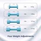 Adjustable Dumbbell Set of 2, 4 in 1 Free Weights Dumbbells Set for Women