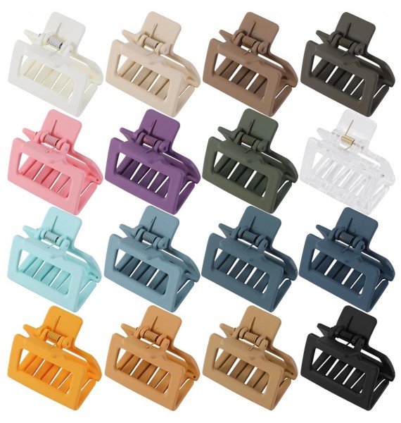 Small Matte Rubber Coating Hair Claw Clips for Women,Strong Hold jaw clips