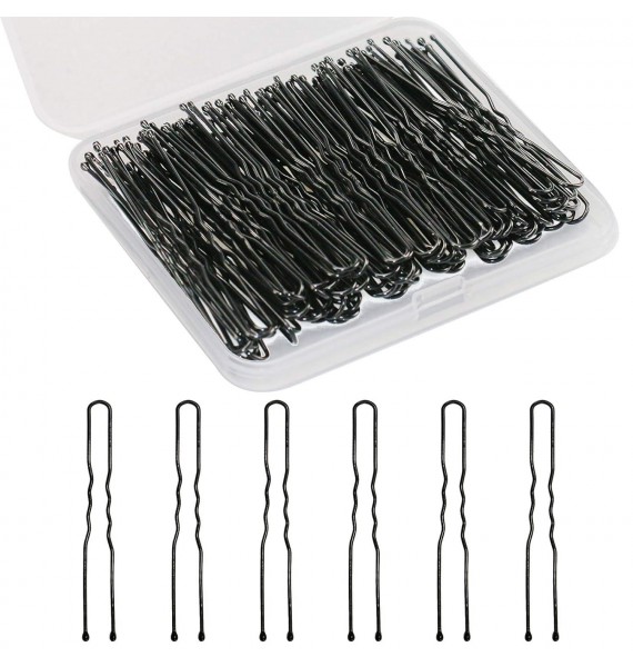 U Shaped Hair Pins, Sevensun 100PCS Ladies Hair Bun HairPin, With Storage Box
