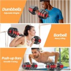 Adjustable Weights Dumbbells Set of 2 Weight Set for 3 In 1 Used as Barbell