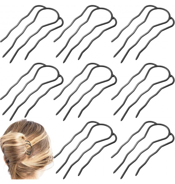 8 Pieces Hair Side Combs, Metal Hair Fork Clip Hair Pins for Buns