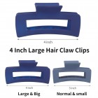 12 Pcs Big Claw Clips For Thick Hair Square Hair Clips Jumbo Jaw Clips Bulk