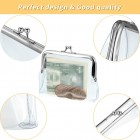 3 Pieces Clear Coin Purse Small Clear Wallet for Women Transparent Change Purse