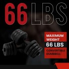 66 LBS Adjustable Weights Dumbbells Set of 2,Free Weights Set