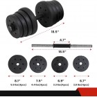 66 LBS Adjustable Weights Dumbbells Set of 2,Free Weights Set