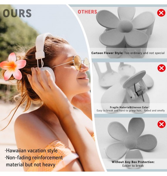 Flower Hair Claw Clips-4PCS for Thick Hair,Strong Hold Nonslip