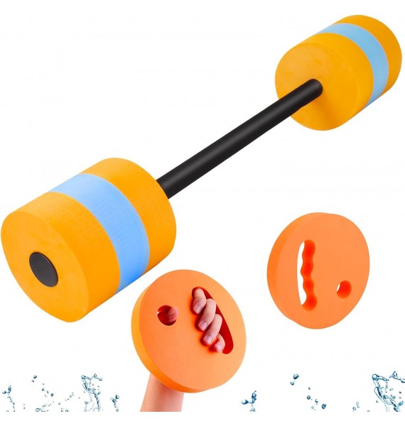 Swimming Barbell with Water Exercise Discs Swim Dumbbell High Density