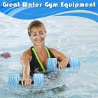 Aquatic Exercise Dumbbells,2PCS Aqua Fitness Barbells,EVA-Foam Dumbbell Set