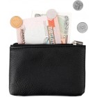 2 Pack Coin Purse, Portable PU Leather Coin Purse with Zipper Coin Purse