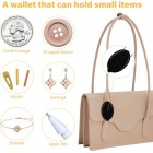 3 Pieces Rubber Coin Purse,Oval Squeeze Coin Holders With Chain for Women