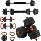 Adjustable Weight Dumbbell Barbell Set,4-In-1 Dumbbell,With Curved Bar Connector